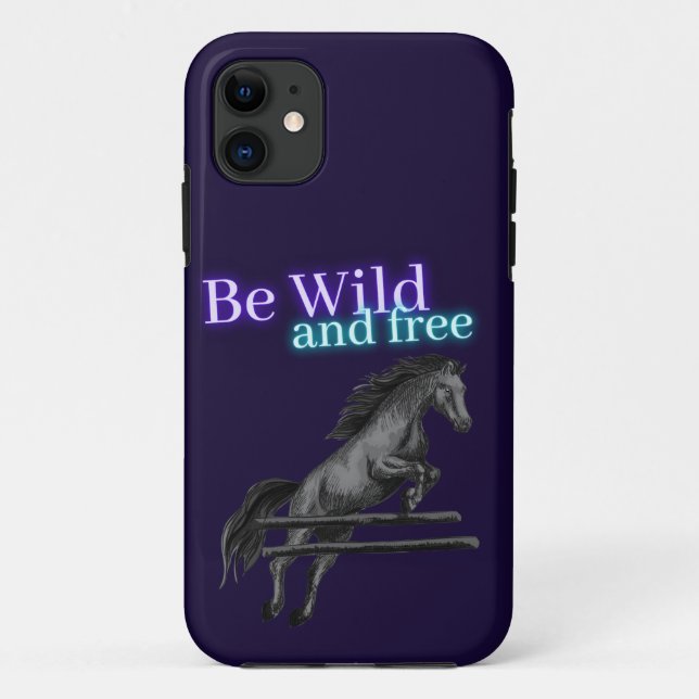 Funda De Case-Mate Para iPhone Ser salvajes y jugo libre de caballos (Reverso)