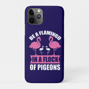 Funda Para iPhone 11 Pro Ser Un Flamenco En Una Bandada De Palomas