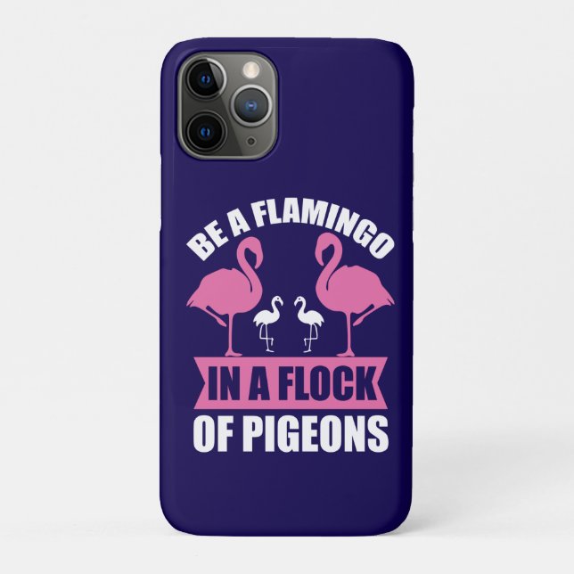 Funda De Case-Mate Para iPhone Ser Un Flamenco En Una Bandada De Palomas (Reverso)