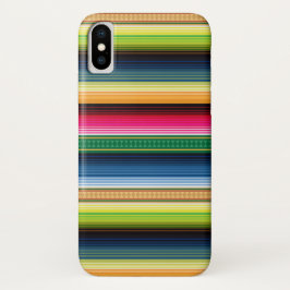 Funda Para iPhone X Serape combinado mexicano tradicional