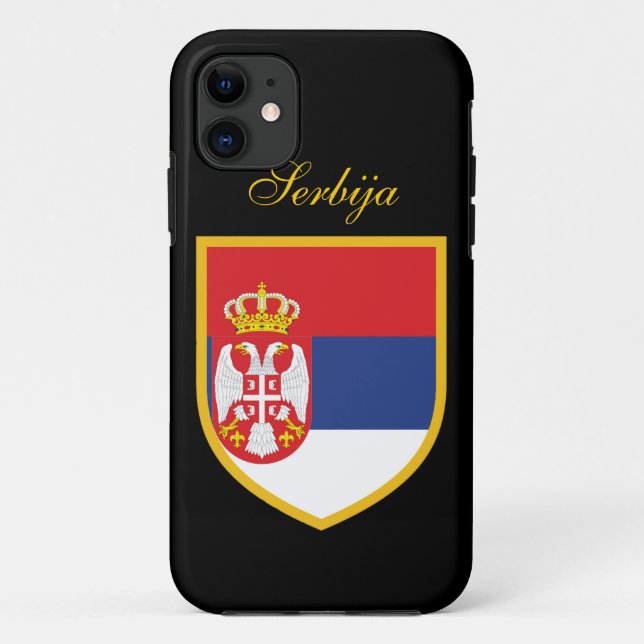 Funda De Case-Mate Para iPhone Serbien-Flagge (Reverso)