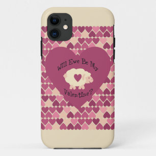 Funda Para iPhone 11 ¿Seremos Mi San Valentín? Fondo del corazón