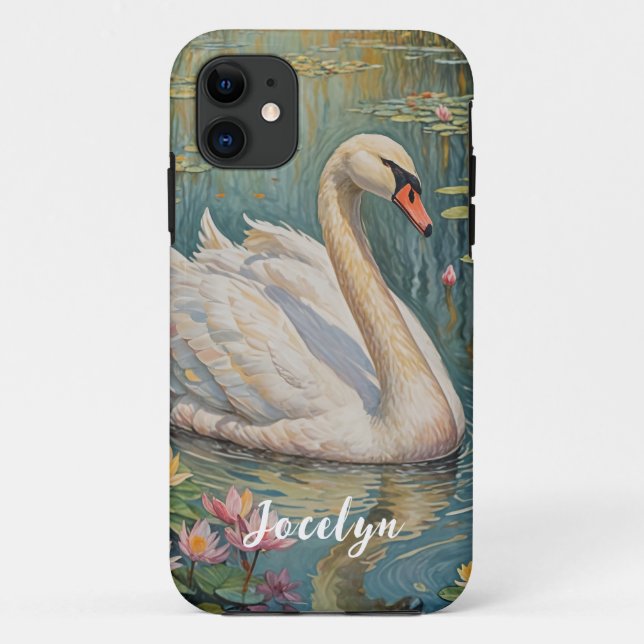 Funda De Case-Mate Para iPhone Serenade Cisne Tranquila (Reverso)