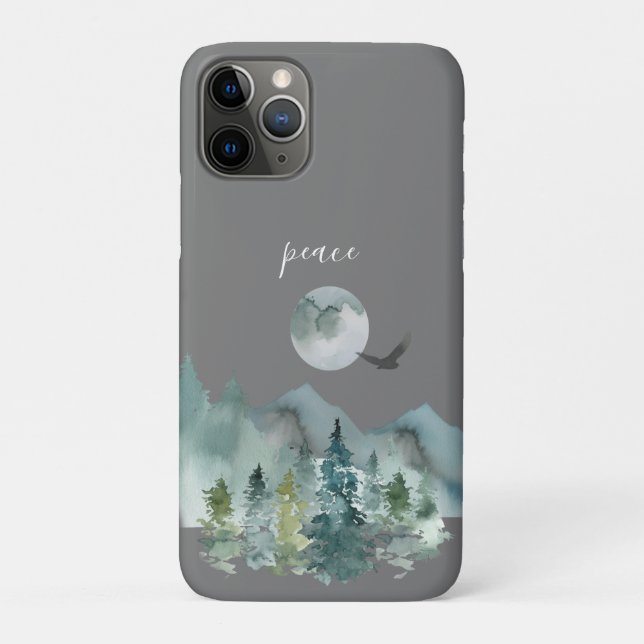 Funda De Case-Mate Para iPhone Serene Nights Mountain Landscape Peace (Reverso)