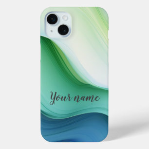Funda Para iPhone 15 Mini Serenidad Oceánica Abstracta