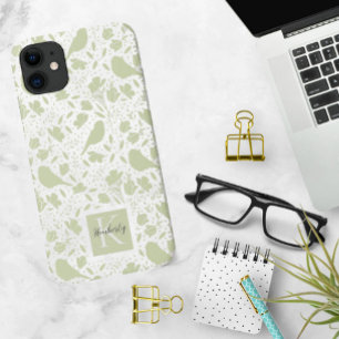 Funda Para iPhone 11 Serenos Pájaros y Florales Monogramados