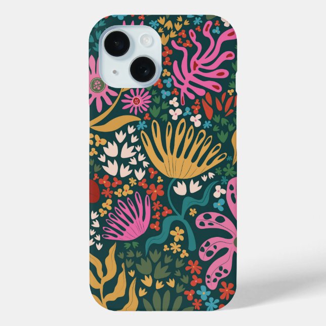 Funda De Case-Mate Para iPhone Serie Botánica Boho Verde (Reverso )