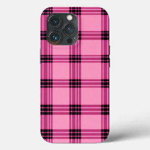 Funda Para iPhone 13 Pro Serie Plaid, De Color Rosa