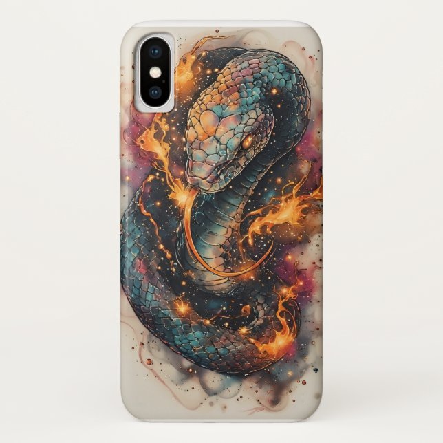 Funda De Case-Mate Para iPhone Serpiente Cósmica Con Espacio Expansivo (Reverso)
