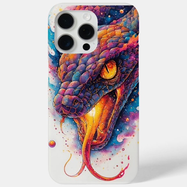 Funda De Case-Mate Para iPhone Serpiente Cósmica Vívida Con Espacio Expansivo (Reverso )