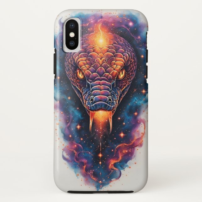 Funda De Case-Mate Para iPhone Serpiente Cósmica Vívida Con Espacio Expansivo (Reverso)