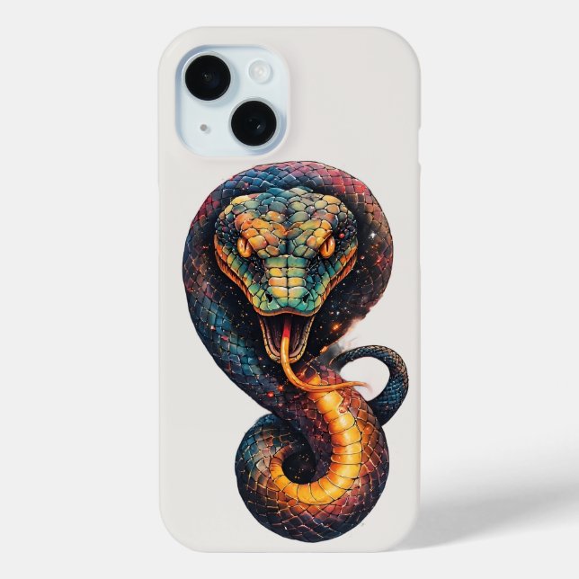 Funda De Case-Mate Para iPhone Serpiente Cósmica Viviente (Reverso )