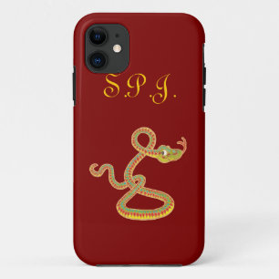 title_seo2 Serpiente de efecto oro monogramado sobre fondo ro