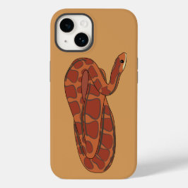 Funda Para iPhone 14 De Case-Mate Serpiente de maíz, rojo, Naranja ilustrado