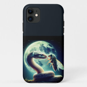 Funda Para iPhone 11 Serpiente gorda y error de la Cicada a la luz de l