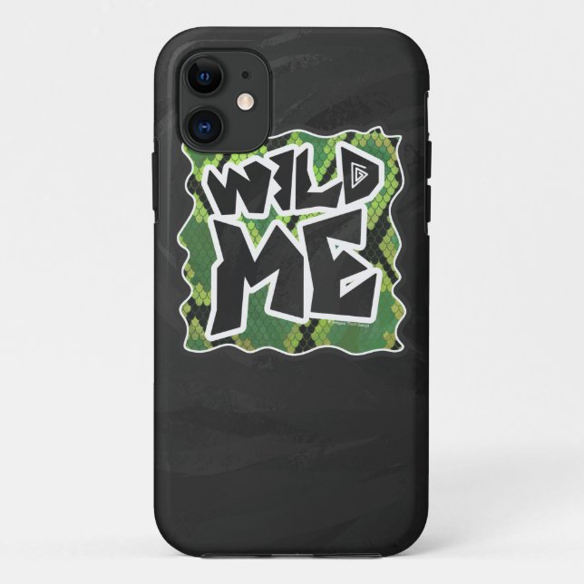Funda De Case-Mate Para iPhone Serpiente Me Salvaje Estampado Negro y Verde (Reverso)