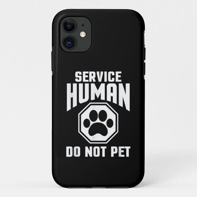 Funda De Case-Mate Para iPhone Servicio Diseño humano No Mascota Cita graciosa Pe (Reverso)