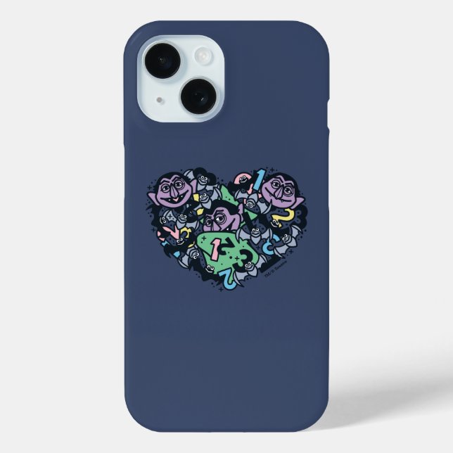 Funda De Case-Mate Para iPhone Sésamo | Conde von Count Doodle Heart (Reverso )