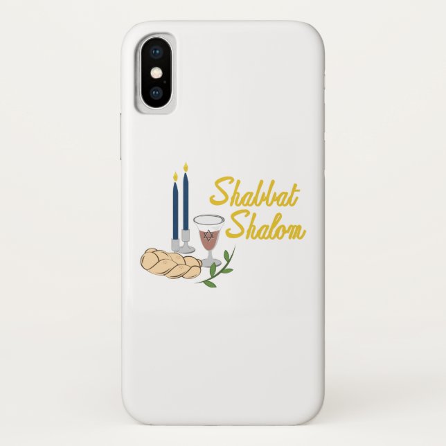 Funda De Case-Mate Para iPhone Shabbat Shalom (Reverso)
