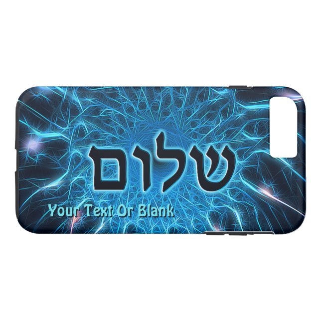 Funda De Case-Mate Para iPhone Shalom En Fractal Azul (Reverso (horizontal))