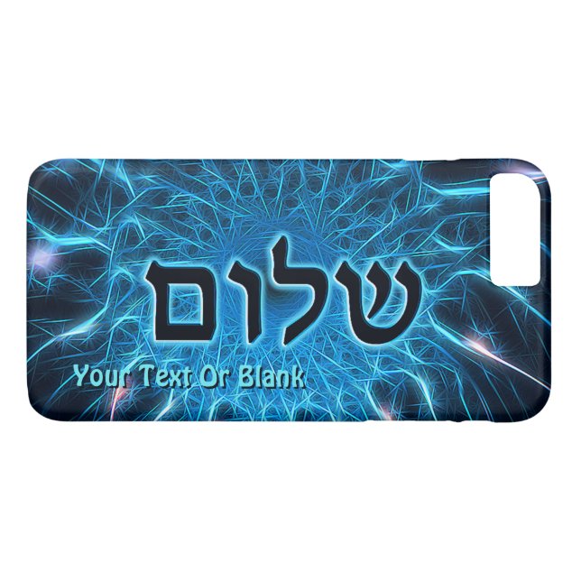 Funda De Case-Mate Para iPhone Shalom En Fractal Azul (Reverso (horizontal))