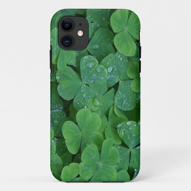 Funda De Case-Mate Para iPhone Shamrock irlandés con suerte (Reverso)