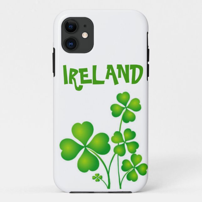 Funda De Case-Mate Para iPhone Shamrock verde de Irlanda (Reverso)