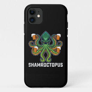 Funda Para iPhone 11 Shamroctopus Amante del Pulpo Día de San Patricio