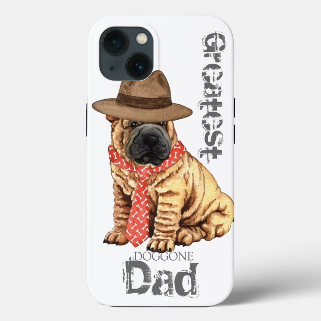 Funda De Case-Mate Para iPhone Shar-Pei Dad (Reverso )