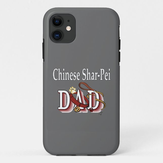 Funda De Case-Mate Para iPhone Shar-Pei DAD chino (Reverso)