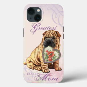 Funda Para iPhone 13 Shar-Pei Heart Mom