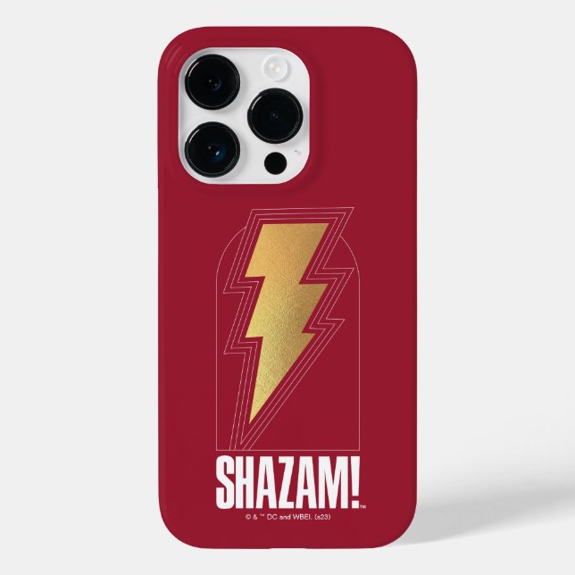 Funda De Case-Mate Para iPhone ¡SHAZAM! Furia de los dioses | Insignia Lightning  (Reverso )