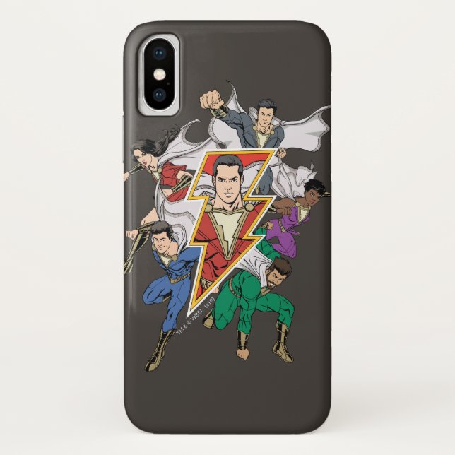 Funda De Case-Mate Para iPhone ¡SHAZAM! | Gráfico de la familia Shazam (Reverso)