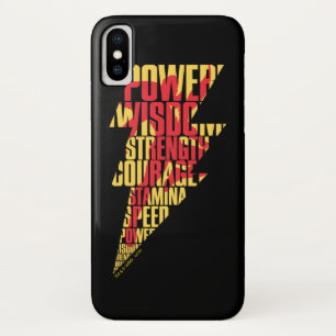 Funda Para iPhone X ¡SHAZAM!   Shazam Abilities Lightning Graphic