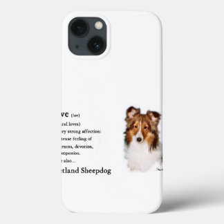 Funda Para iPhone 13 Sheltie Art Love