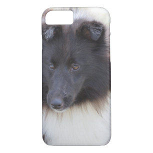 Funda Para iPhone 8/7 Sheltie blanco y negro