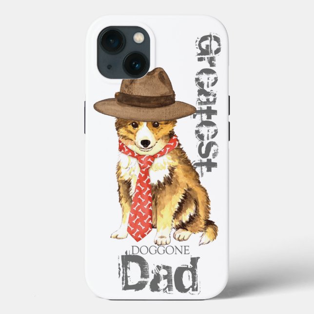Funda De Case-Mate Para iPhone Sheltie Dad (Reverso )