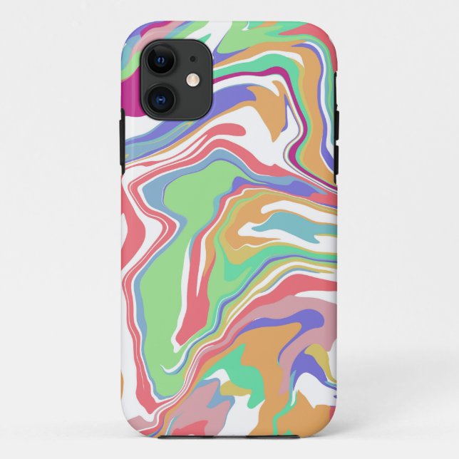 Funda De Case-Mate Para iPhone Sherbert Swirls (Reverso)