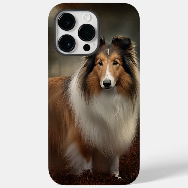 Funda De Case-Mate Para iPhone Shetland Sheepdog Halloween Scary (Reverso )