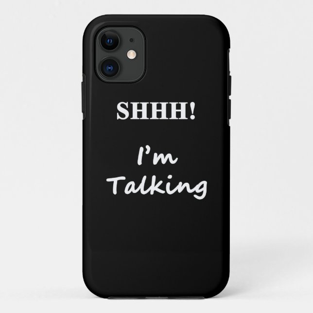 Funda De Case-Mate Para iPhone Shhh estoy hablando (Reverso)