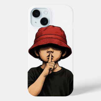 Funda Para iPhone 15 Shhh Silence Please Iphone case|Minimal Street Art