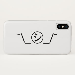 Funda Para iPhone X Shi Kana Shrug Emoticon ¯\_ ㋛_/ Ø Kaomoji japonés