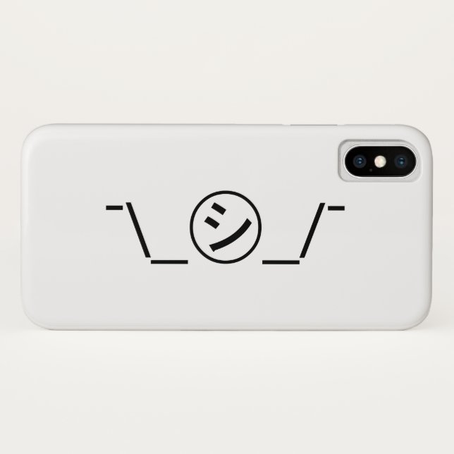 Funda De Case-Mate Para iPhone Shi Kana Shrug Emoticon ¯\_ ㋛_/ Ø Kaomoji japonés (Reverso (horizontal))