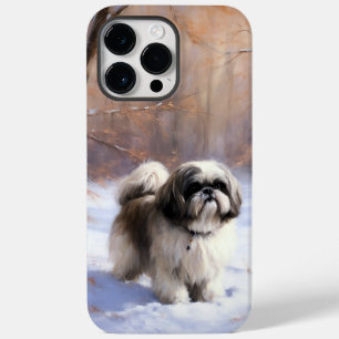 Funda Para iPhone 14 Pro Max De Case-Mate Shih Tzu Deja que nieve Navidad
