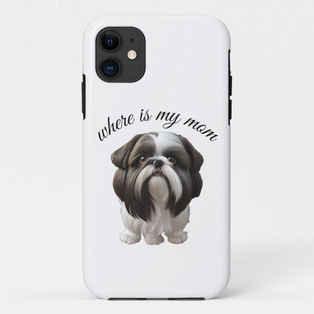 Funda De Case-Mate Para iPhone Shih Tzu - ¿Dónde Está Mi Mamá? (Reverso)