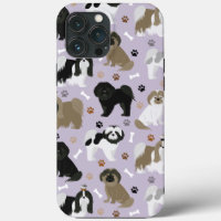 Shih Tzu Perro Paws and Bones Funda-Mate iPhone Es