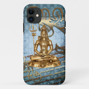 Funda Para iPhone 11 Shiva Funda azul oro-Mate iPhone 5 Funda universal