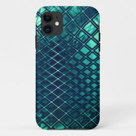 Funda Para iPhone 11 Showowly cian oscuro dibujando un jute curvo