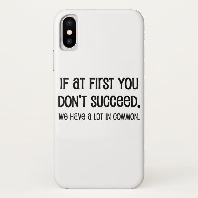 Funda De Case-Mate Para iPhone Si Al Principio No Tienes Éxito (Reverso)