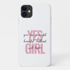 Funda Para iPhone 11 Sí Chica Eres Un Hermoso Chica Motivador Imprimir